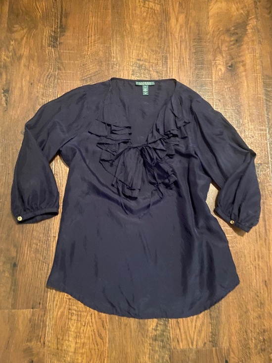 Ralph Lauren Tops - Ralph Lauren Navy Blue Sz S blouse Excellent condition Casual Office Party